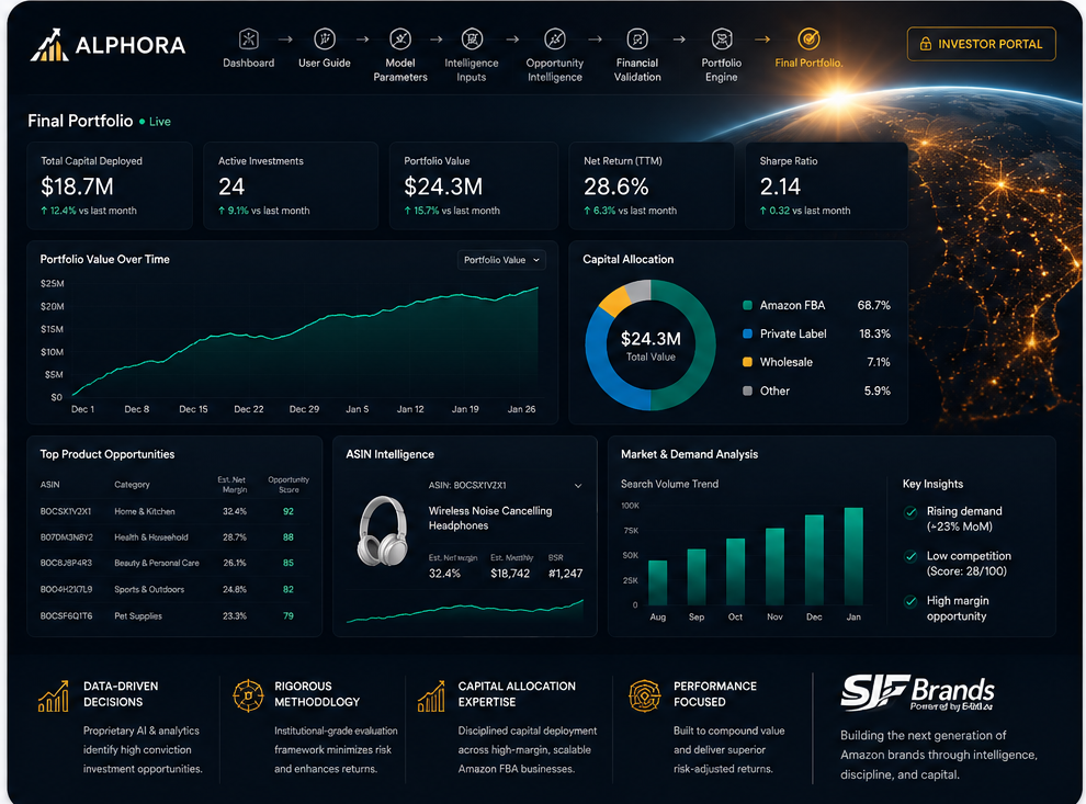 ALPHORA Commerce Intelligence Dashboard